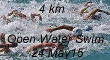 Open Water Swim 4 Kms  24 May 2015