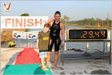 Mrs.Robyn  Hill, Open Water Swim winner,VSANO Adventure